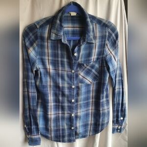 Forever 21 Blue Plaid Men's Shirt